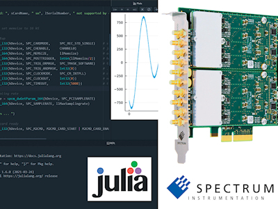 Spectrum高速數據采集卡為高性能應用配備Julia工具包，開創行業先河